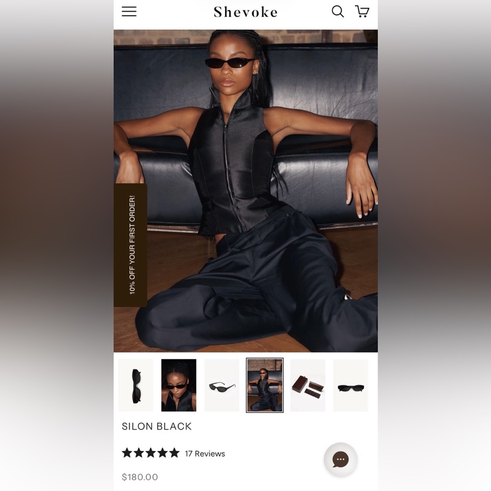 Shevoke silon black sunglasses